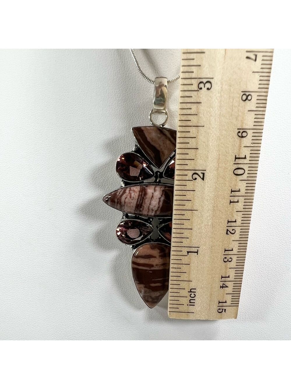XL 925 Coconut Jasper Pendant & bracelet Set - Picture 5 of 7